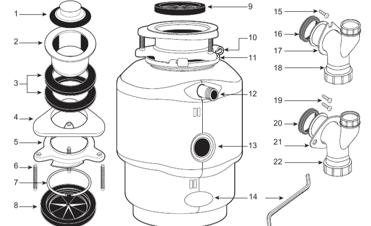 картинка Деталировка измельчителя отходов Emerson от магазина Одежда+