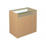 картинка Прилавок ET P (ET 5590 GS, 900x550x900, со стеклянным верхом, ЛДСП16, бук натуральный) от магазина Одежда+