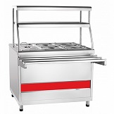 картинка Мармит 2-х блюд ЭМК-70КМ паровой (две подогреваемые полки, подсветка, с гастроемкостями, 1120 мм) от магазина Одежда+