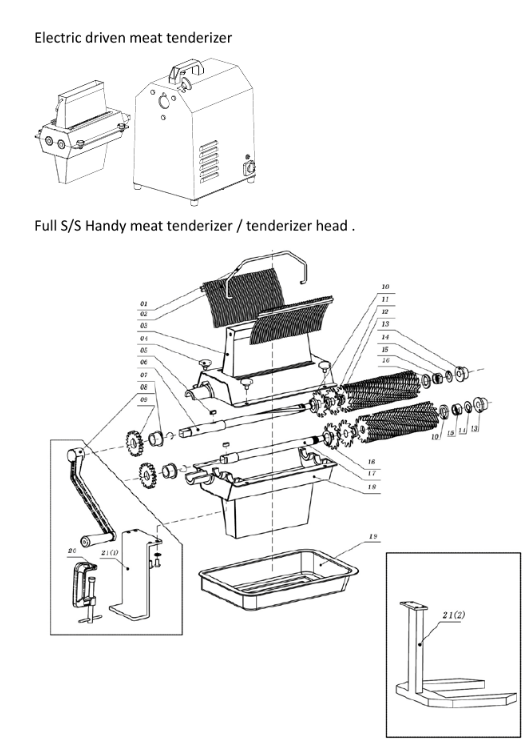картинка Деталировка для 2013meat tenderizer exploded view от магазина Одежда+