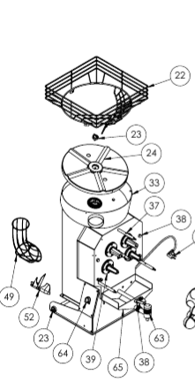 картинка Деталировка Кран сенсорный соковыжималки д/апельсинов Cancan 38 FRESH 0205.01 от магазина Одежда+