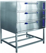 картинка Шкаф пекарский 3-х секц. ЭШ-3к, 1300x1083x1650 мм, лицев. нерж. от магазина Одежда+