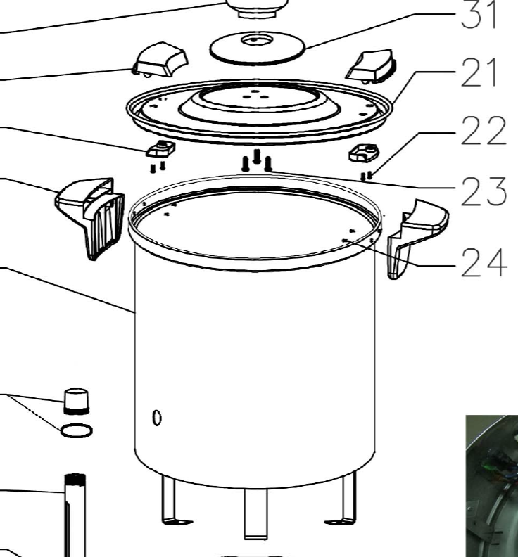 картинка Деталировка  Barrtcher на 28 литров от магазина Одежда+