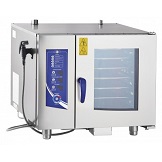 картинка Пароконвектомат ПКА 6-1/1ПМ2-01 (парогенератор, 6хGN-1/1, память на 110 программ приготовления, 6 программ автоматической мойки, вся нерж, без г/емкостей, 3х-канальный щуп, регулировка влажности, 5 скоростей вращения вентилятора, реверс вентилятора) от магазина Одежда+