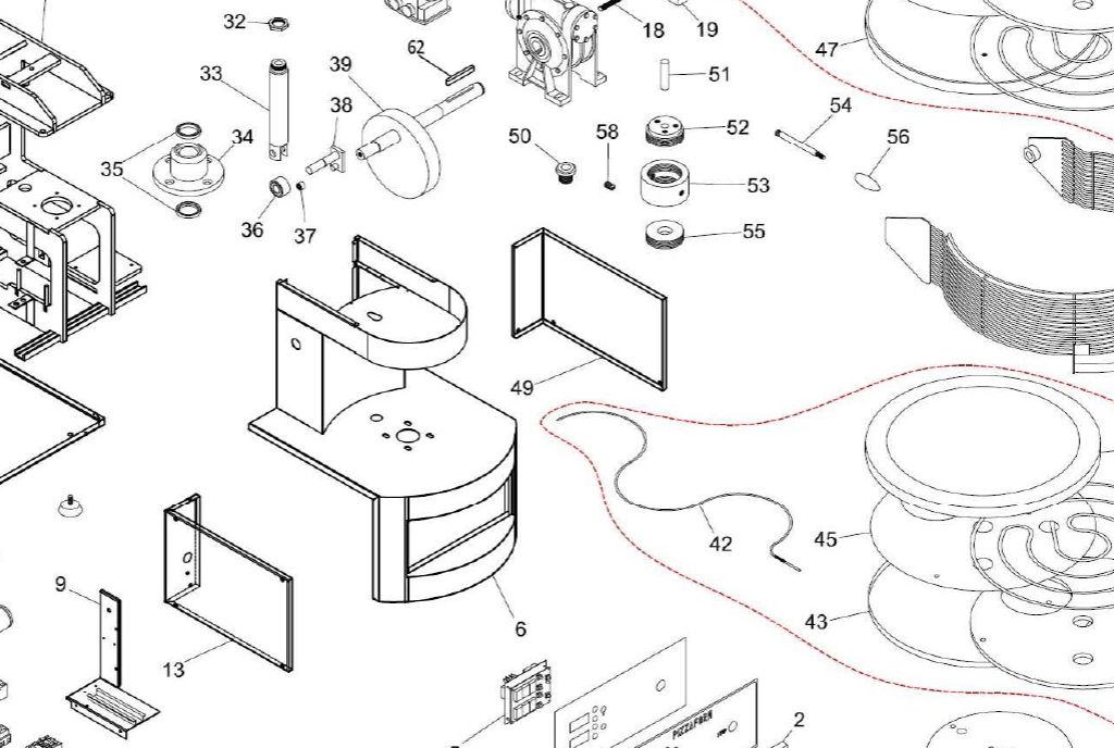 картинка Деталировка пресса для пиццы Cuppone PZF-35DS C5-CP от магазина Одежда+