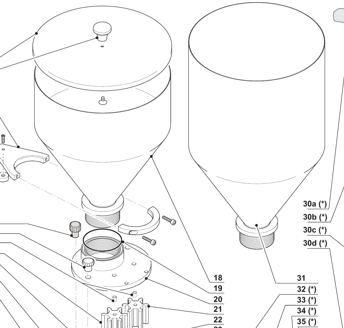 картинка Деталировка Le Pavoni cornados 15-18 литров от магазина Одежда+