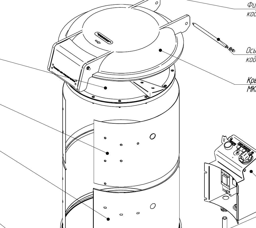 картинка Деталировка картофелечистки Abat МКК-300 от магазина Одежда+