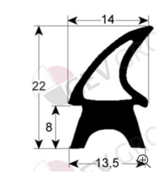 картинка УПЛОТНЕНИЕ ДВЕРИ GIERRE FEV GUA410 745х865мм РФ от магазина Одежда+
