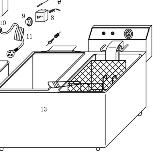 картинка Деталировка Bartcher фритюрница A162802E от магазина Одежда+