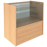 картинка Прилавок ET P (ET 5590 PS, 900x550x900, остеклённый, ЛДСП16, бук натуральный) от магазина Одежда+