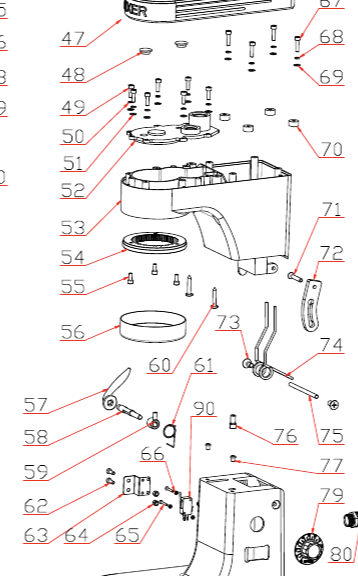 картинка Деталировка миксера Gastromix B5 от магазина Одежда+