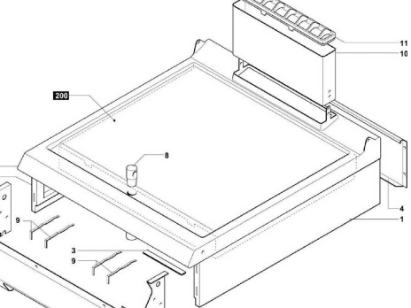 картинка Деталировка для электр. гриль-плиты 1A0FT4E от магазина Одежда+