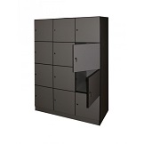 картинка Шкаф ST SH (SUM 12D, 1270x500x1800, 12 секций, ЛДСП16, серый) от магазина Одежда+