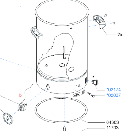 картинка Детаилировка кипятильника Animo WKT. 20N от магазина Одежда+