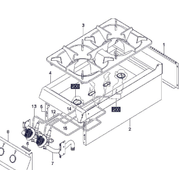 картинка Деталировка для газовой плиты Angelo-Po 0G0FA0 от магазина Одежда+