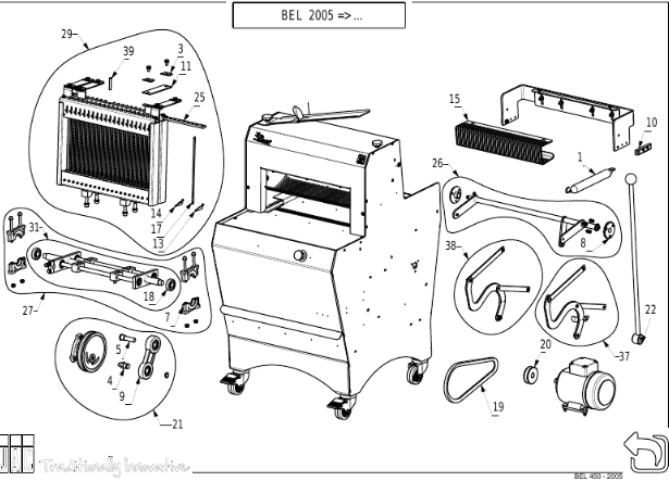 картинка Деталировка для BEL 450 - 2005 - 1BM0004734light от магазина Одежда+