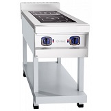 картинка Плита индукционная 2-х конфорочная КИП-2П, крашеная подставка, 450х900х940 мм, 3,5 кВт, 230 В, режим BOOST, стеклокерамика 6 мм, индукционный модуль E.G.O. от магазина Одежда+