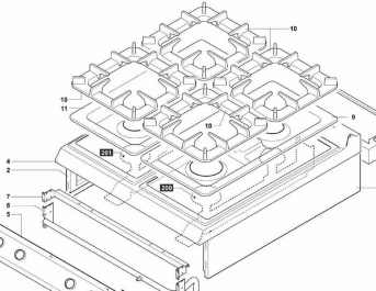 картинка Деталировка для газовой плиты Angelo-Po 1D0FAS от магазина Одежда+
