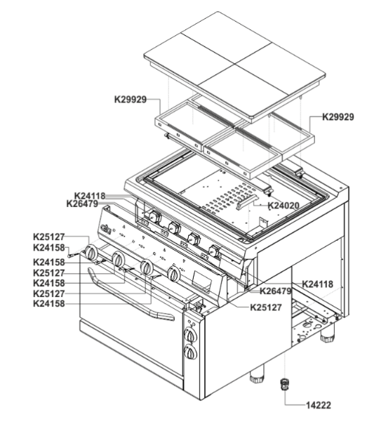картинка Деталировка для Cucine e Lavastoviglie professionali _ ATA Srl_SSOC E74 от магазина Одежда+