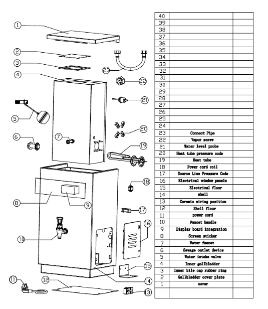 картинка Деталировка для CWB-30 60 от магазина Одежда+