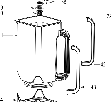 картинка Деталировка для Kitfort блендер КТ-1310 от магазина Одежда+