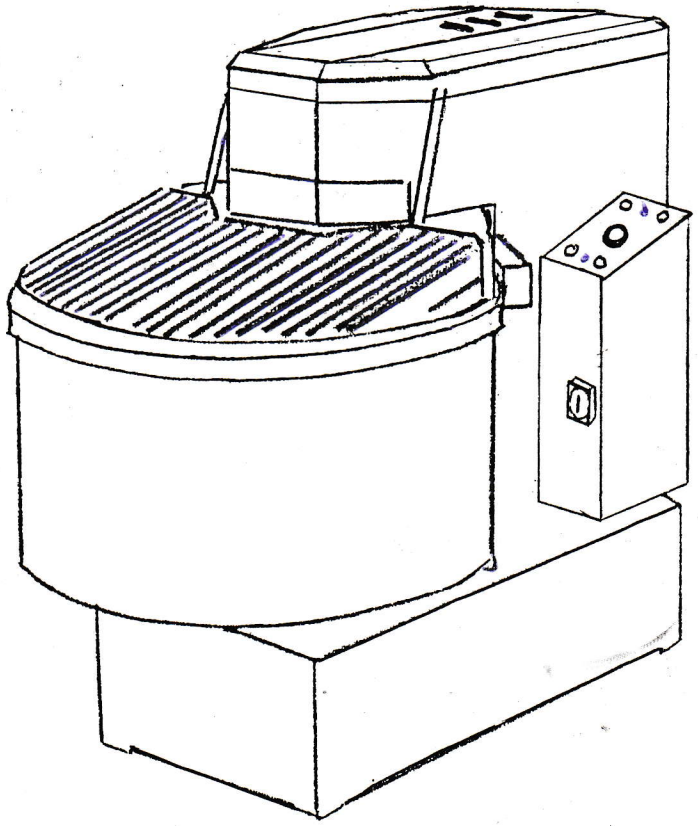 картинка Деталировка для Delloro спиральная тестомесильная машина F-062, F-070, F-071 от магазина Одежда+