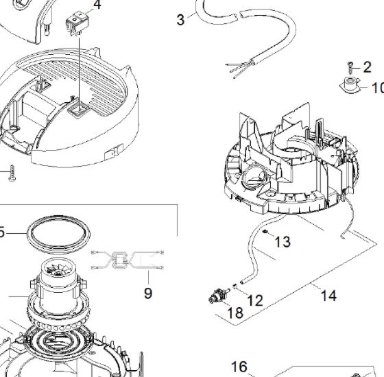 картинка Деталировка Всасывающая турбина KARCHER от магазина Одежда+