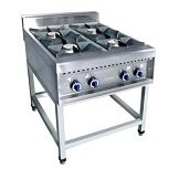 картинка Газовая плита 4-х горелочная ПГК-49П, на краш. подставке, без духовки ,900 серия, 800x900x970 мм от магазина Одежда+