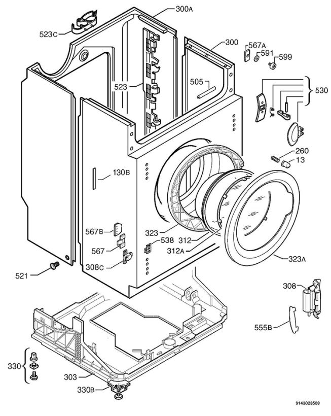 картинка Деталировка стиральной машины OEB/OES 10.10 от магазина Одежда+