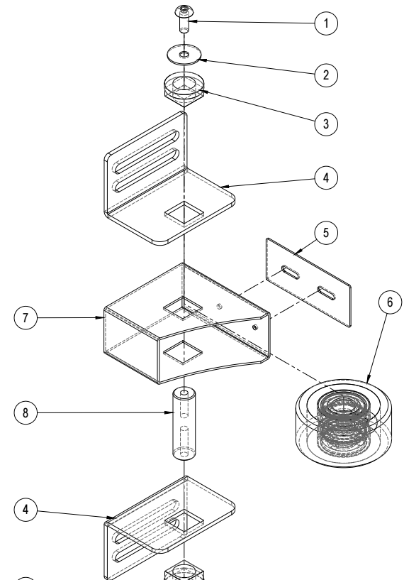 картинка Деталировка для EFFEDUE Роликовые Упоры M80-250 от магазина Одежда+